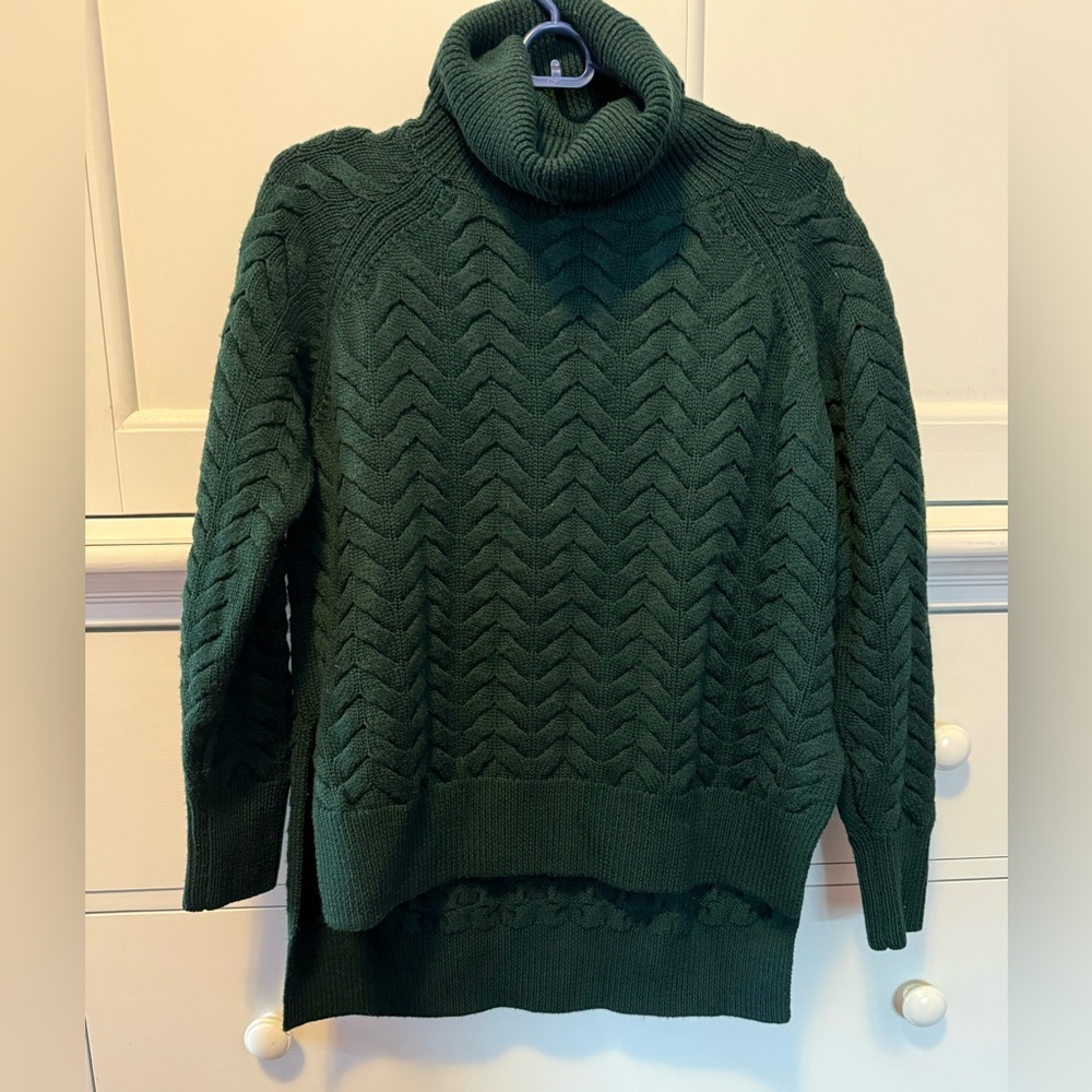 Dark green Wilfred Free soft wool XS turtleneck.
